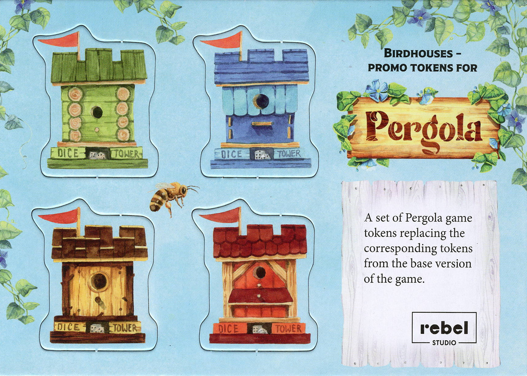 Pergola: Dice Tower Birdhouses Promo Tokens