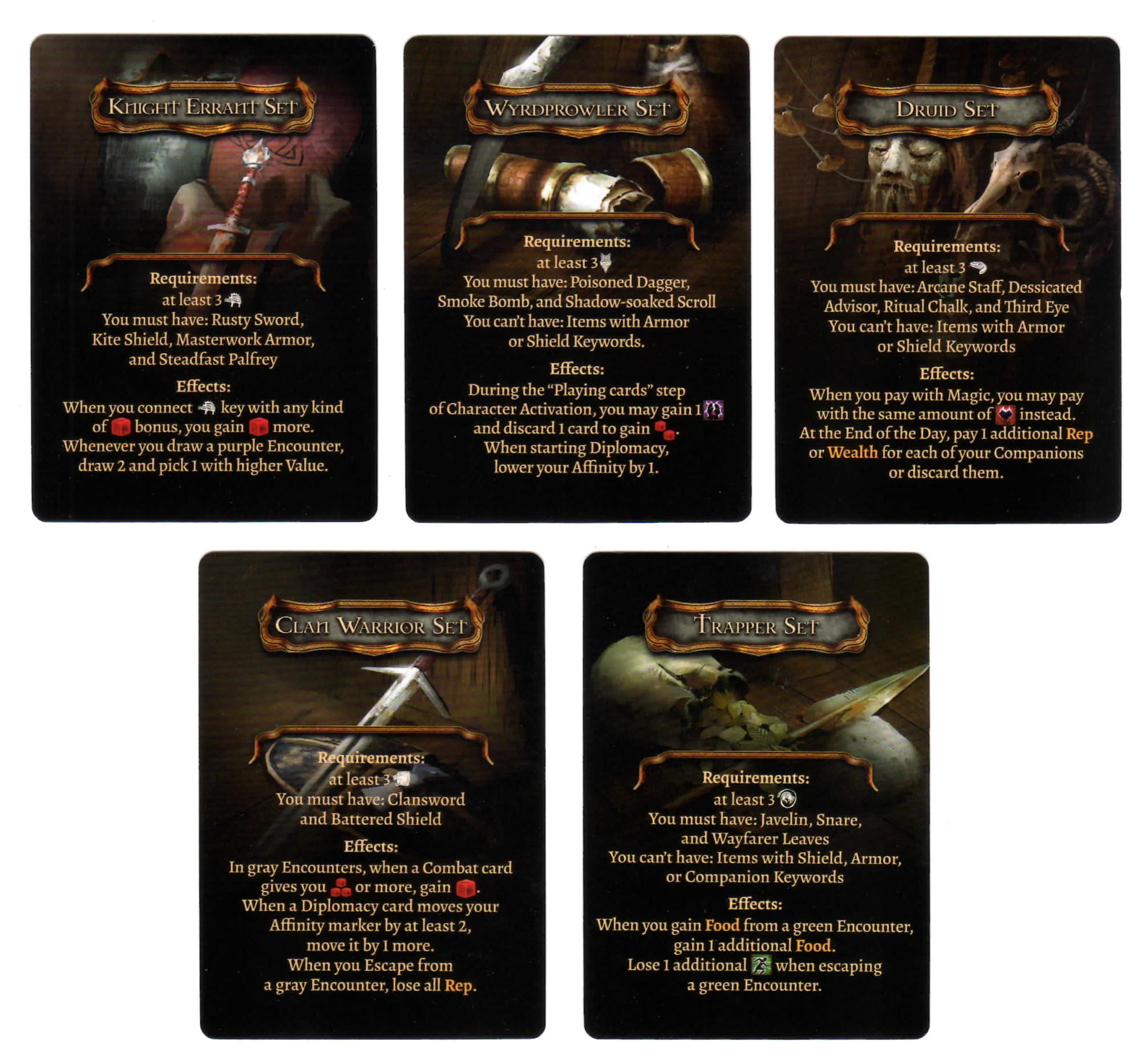 Tainted Grail: Item Sets Promo Cards